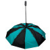 Жіноча парасоля автомат Toprain бірюзовий з чорним