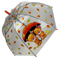 Детский зонтик прозрачный Rain полуавтомат мишки (Z0272-6)