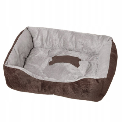 Лежак для тварин котів та собак Taotaopets M 58х46 см Коричневий MB
