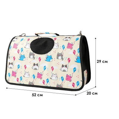 Сумка-переноска для кошек Taotaopets 52*20*29см Коти Бежевый MB