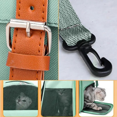 Рюкзак-переноска для кошек Taotaopets 32*39 cm зеленый MB