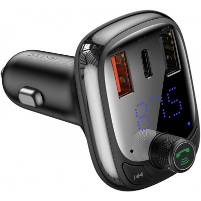 Автомобильное зарядное устройство FM-трансмиттер Baseus T-Typed MP3 S-13 Bluetooth 5.0 (R2) Автомобильное зарядное устройство FM-трансмиттер Baseus T-Typed MP3 S-13 Bluetooth 5.0 (R2)