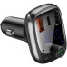 Автомобильное зарядное устройство FM-трансмиттер Baseus T-Typed MP3 S-13 Bluetooth 5.0 (R2)