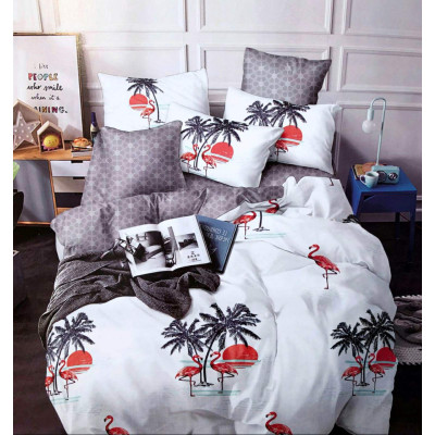 Комплект постельного белья Донна Race 150x220 Flamingo and palm trees (DR-56xa) Комплект постельного белья Донна Race 150x220 Flamingo and palm trees (DR-56xa)