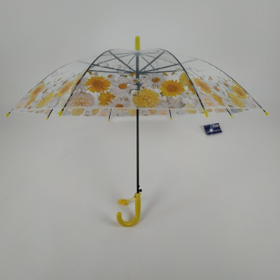 Зонт трость полуавтомат Feeling Rain прозрачный (Z211-2) Зонт трость полуавтомат Feeling Rain прозрачный (Z211-2)