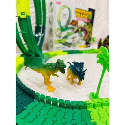 Автомобильный трек с Динозаврами Dinosaur Tracks с петлей (LD2157)