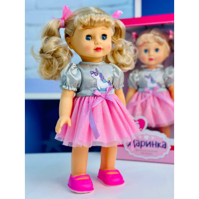 Лялька велика інтерактивна Limo Toy співає пісні, ходить 32см в яскравій сукні LD 