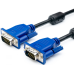 Кабель VGA папа - VGA папа 2 феррита шнур MV 3м (44376)