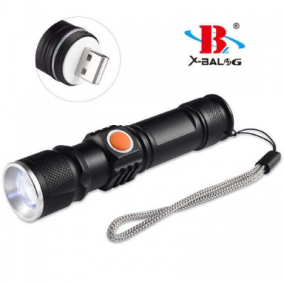 Фонарь карманный X-Balog USB зарядка (46786)