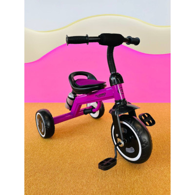 Детский трехколесный велосипед для девочки Turbo Trike со световыми эффектами фиолетовый LD