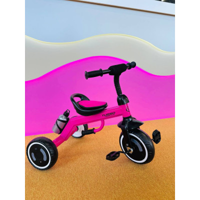 Детский трехколесный велосипед для девочки Turbo Trike со световыми эффектами розовый LD