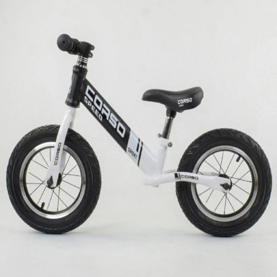 Велобег Corso Sport стальная рама 12" Черно-белый (al-10234) Велобег Corso Sport стальная рама 12" Черно-белый (al-10234)