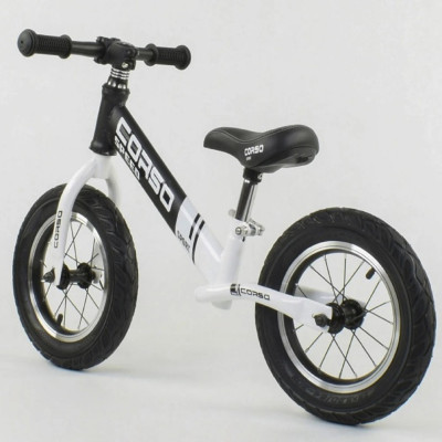 Велобег Corso Sport стальная рама 12" Черно-белый (al-10234) Велобег Corso Sport стальная рама 12" Черно-белый (al-10234)