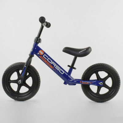Беговел велобег Corso Sprint колеса пена 12" Синий (al-43118)