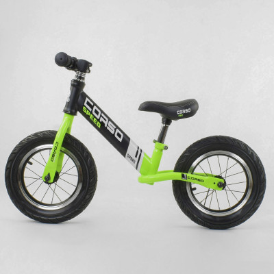 Беговел Corso Speed надувные колеса 12" Cалатово-черный ( al-64207) Беговел Corso Speed надувные колеса 12" Cалатово-черный ( al-64207)