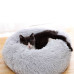 Лежак-пуфик Taotaopets 552201 L Grey для котов собак круглый лежанка