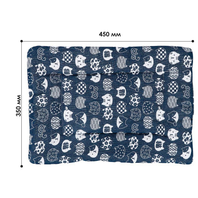 Лежак для домашнего животного для котов и собак Taotaopets 563301 Blue Cats S (35*45 см) Лежак для домашнего животного для котов и собак Taotaopets 563301 Blue Cats S (35*45 см)