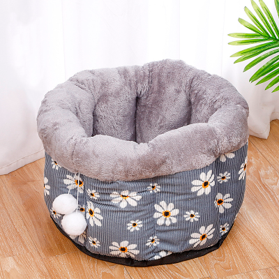 Лежак для кішок Taotaopets 542208 Gray Ромашки спальне місце 33*24 cm Лежак для кішок Taotaopets 542208 Gray Ромашки спальне місце 33*24 cm