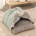 Лежак-будиночок для котів Hoopet HY-W2490 Green-Gray S