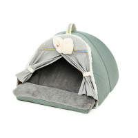 Лежак-будиночок для котів Hoopet HY-W2490 Green-Gray M