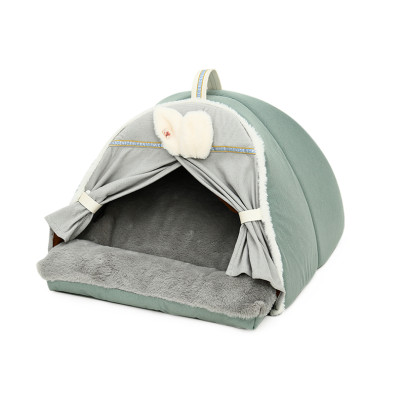 Лежак-домик для котов Hoopet HY-W2490 Green-Gray M Лежак-домик для котов Hoopet HY-W2490 Green-Gray M