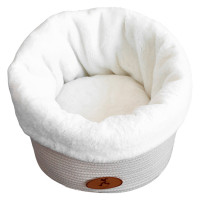 Лежак Hoopet 19X1303M 33*33*26 см Milk для котов собак домашних животных Лежак Hoopet 19X1303M 33*33*26 см Milk для котов собак домашних животных