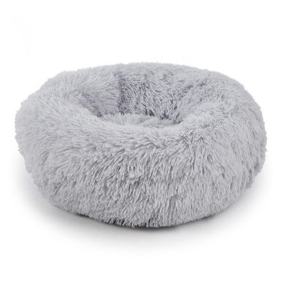 Лежак-пуфик Taotaopets 552201 L Grey для котов собак круглый лежанка Лежак-пуфик Taotaopets 552201 L Grey для котов собак круглый лежанка