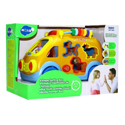 Музыкальный автобус-сортер Hola Toys со зверятами (988)
