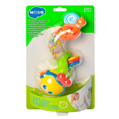 Музыкальная игрушка с прорезывателями Hola Toys Веселый червячок (917) Музыкальная игрушка с прорезывателями Hola Toys Веселый червячок (917)