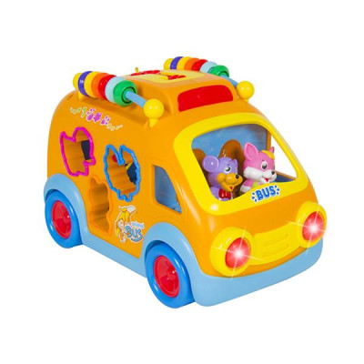Музыкальный автобус-сортер Hola Toys со зверятами (988)