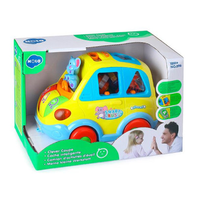 Музыкальная машинка-сортер Hola Toys Умный автобус (896)