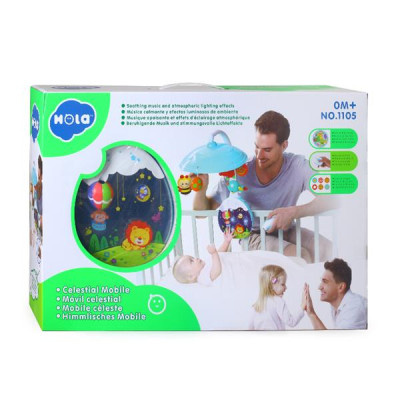 Музыкальный мобиль на кроватку Hola Toys с проектором и пультом (1105) Музыкальный мобиль на кроватку Hola Toys с проектором и пультом (1105)
