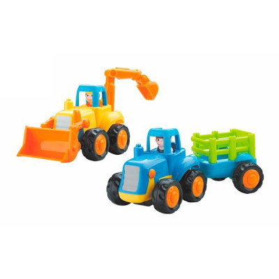 Набор игрушечных машинок Hola Toys Бульдозер и трактор, 6 шт. (326AB-6) Набор игрушечных машинок Hola Toys Бульдозер и трактор, 6 шт. (326AB-6)