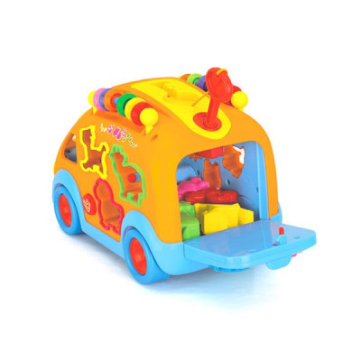 Музыкальный автобус-сортер Hola Toys со зверятами (988)