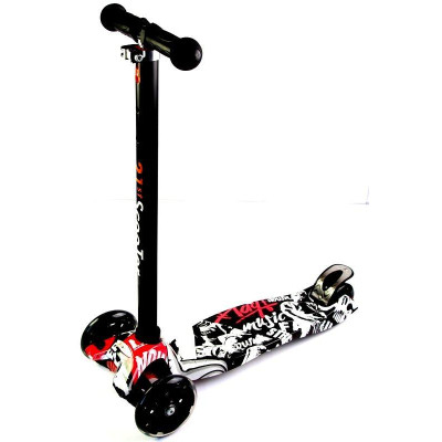Детский самокат Scooter MAXI Street Чёрные светящиеся колёса (EB1371092808) Детский самокат Scooter MAXI Street Чёрные светящиеся колёса (EB1371092808)