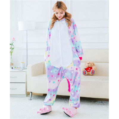 Кигуруми женский Единорог KIGU в звездочку L (F123569) Кигуруми женский Единорог KIGU в звездочку L (F123569)