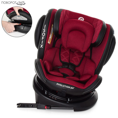 Автокресло El Camino ISOFIX EVOLUTION 360° Royal Red (al-1045-1) Автокресло El Camino ISOFIX EVOLUTION 360° Royal Red (al-1045-1)