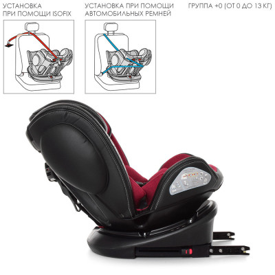 Автокресло El Camino ISOFIX EVOLUTION 360° Royal Red (al-1045-1) Автокресло El Camino ISOFIX EVOLUTION 360° Royal Red (al-1045-1)