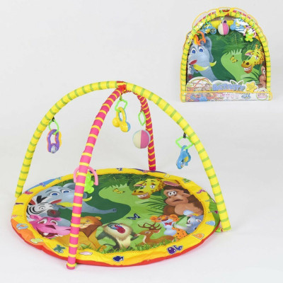 Детский развивающий коврик Baby с подвесными игрушками (AB814)