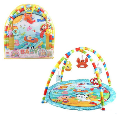 Детский развивающий коврик Baby с подвесными игрушками (AB824)