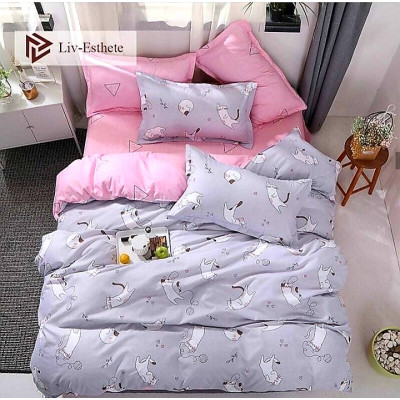 Комплект постельного белья Донна Race Cats Grey евро (DR-102xa)