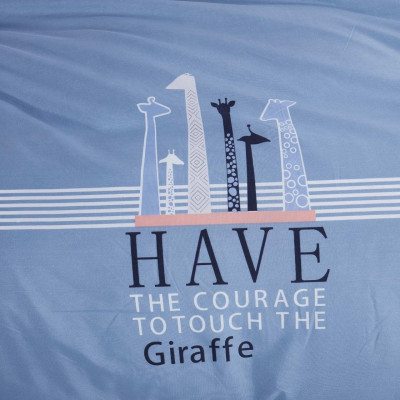 Постельный комплект белья Донна Race Giraffe Blue евро (DR-10xa)