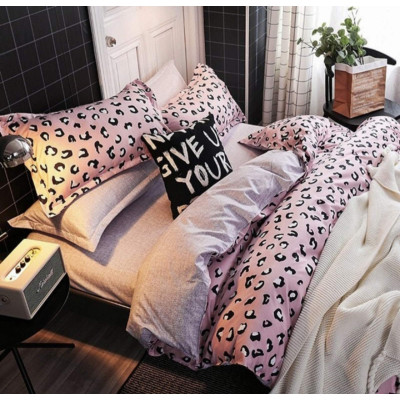 Комплект постельного белья Донна Race Leopard pink евро (DR-32xa)