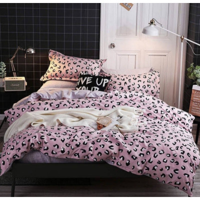 Комплект постельного белья Донна Race Leopard pink евро (DR-32xa)