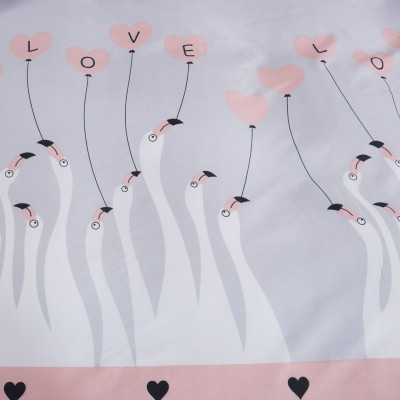 Постельный комплект белья Донна Race Flamingo Love евро (DR-7xa)