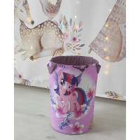 Корзина для игрушек, белья из текстиля MasterWood для девочки 60х35см My little pony с паралоновой вставкой