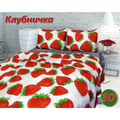 Комплект постельного белья Тиротекс Клубничка 3D 175х215 см (T-115) Комплект постельного белья Тиротекс Клубничка 3D 175х215 см (T-115)