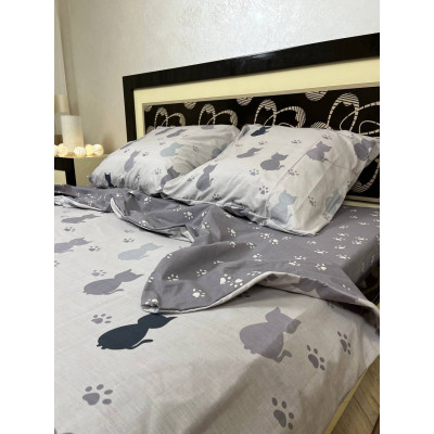 Комплект постельного белья Soft полуторный 150х215 см Котики
