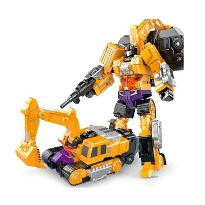 Машинка-трансформер экскаватор робот Bambi спецтехника (RTJJ625E)