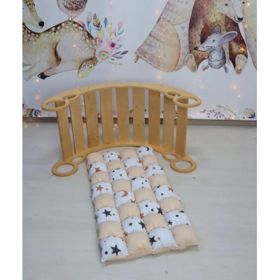 Дитяча гойдалка балансир Masterwood з матрацом 49х45х99 см Зірки Дитяча гойдалка балансир Masterwood з матрацом 49х45х99 см Зірки